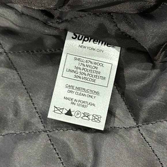 Supreme Script Logos Wool Overcoat - M - Picture 10 of 12